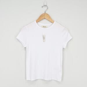 NWT! NEW!  Madewell White Short Sleeve Ribbed Tee Small